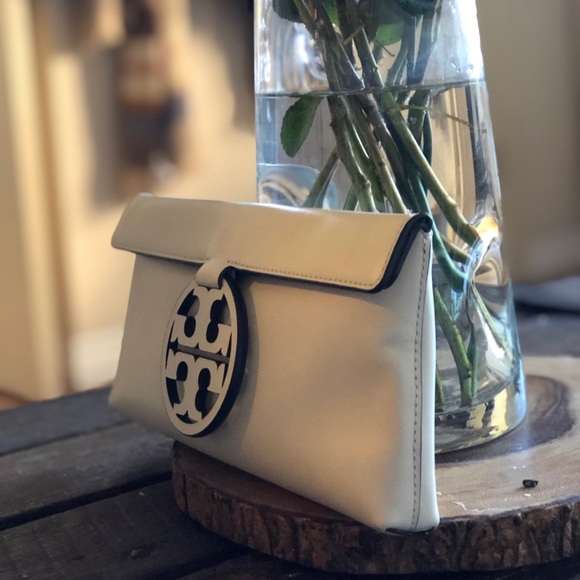 Tory Burch Handbags - Tory Burch Miller Clutch - Birch